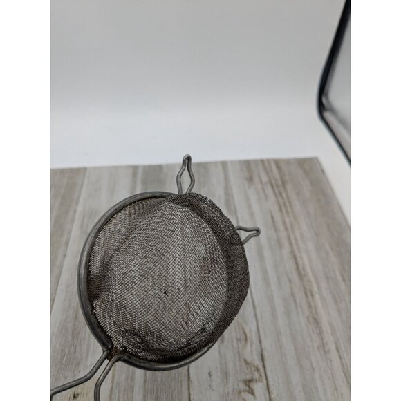 Vintage Ekco #1 Black Handle 9 1/2" Hand Strainer Screen Sifter 2 3/4" Basket - Picture 7 of 7